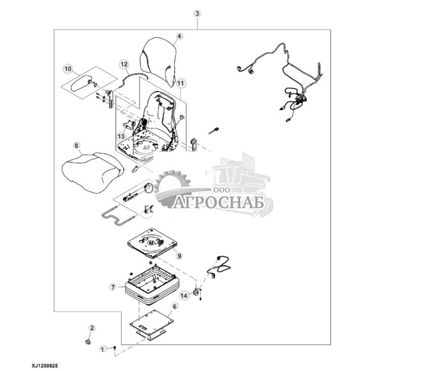 Сиденье с пневматической подвеской, тканевая обивка (329328 - ) - ST930097 360.jpg